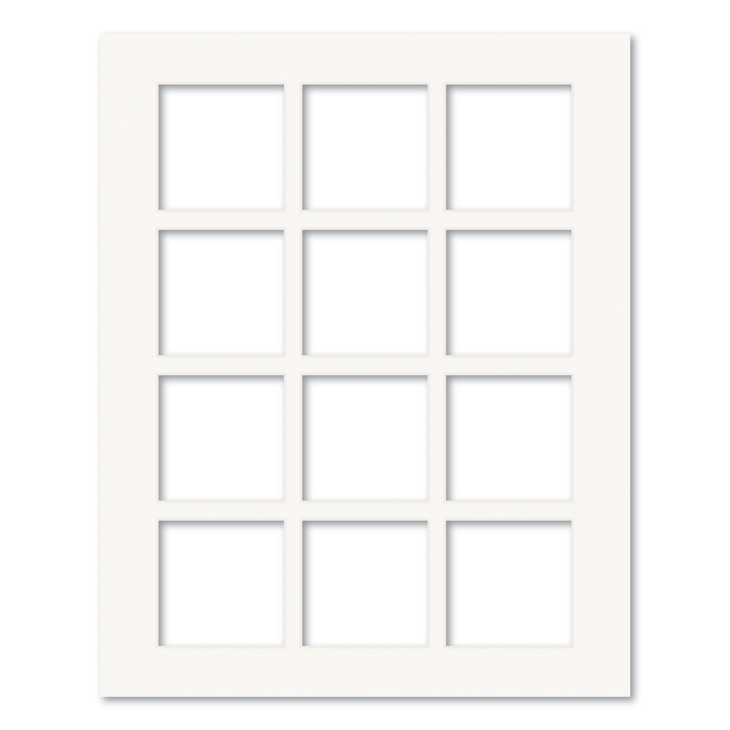 12 Window (4 x 4in) Collage Photo Mat Board - Image 2