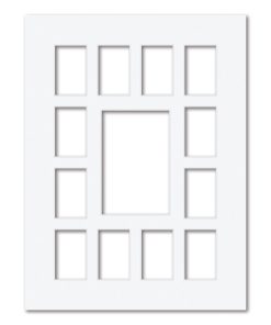13 Window (2 x 3 & 4 x 6in) Collage Photo Mat Board