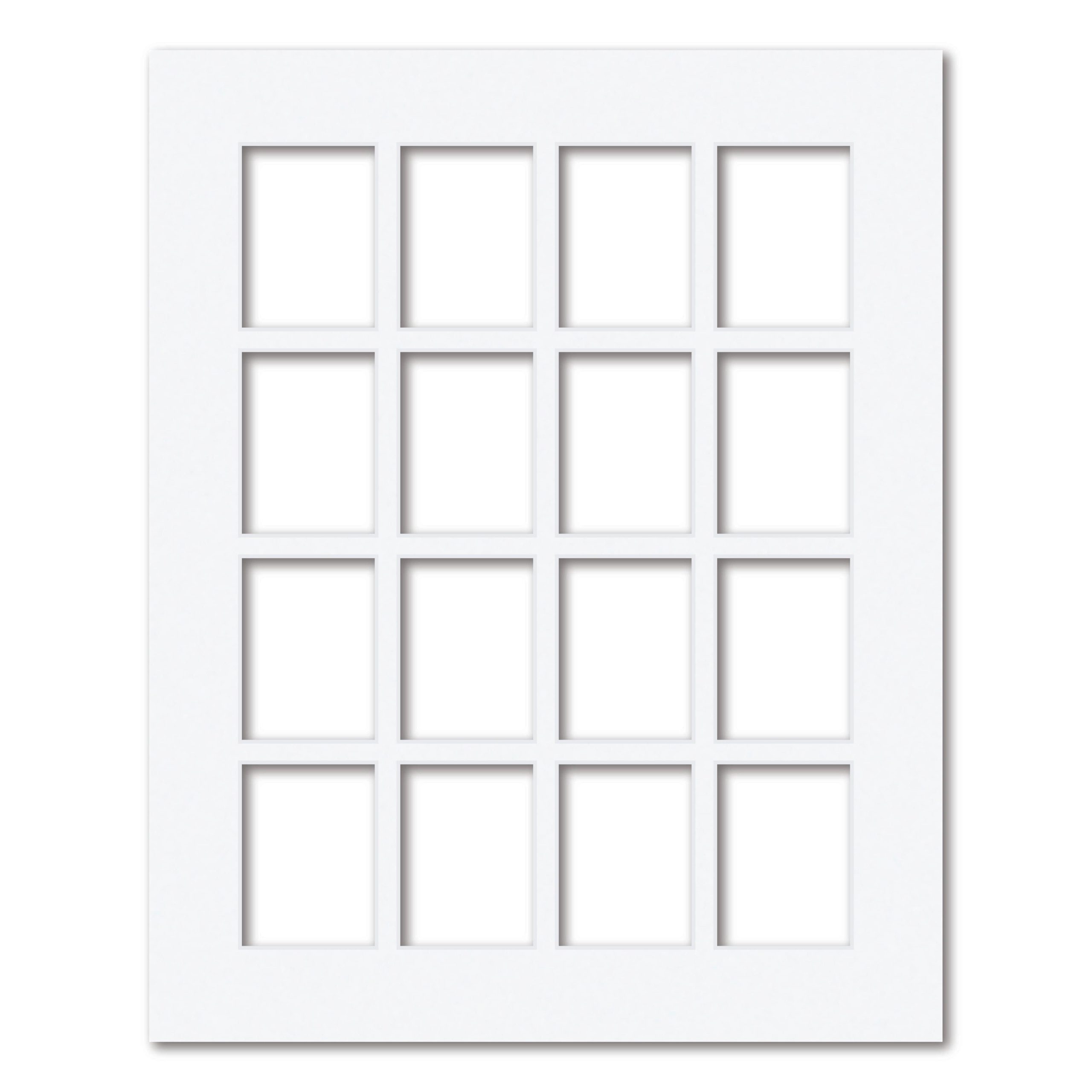 16 Window (3 x 4in) Collage Photo Mat Board