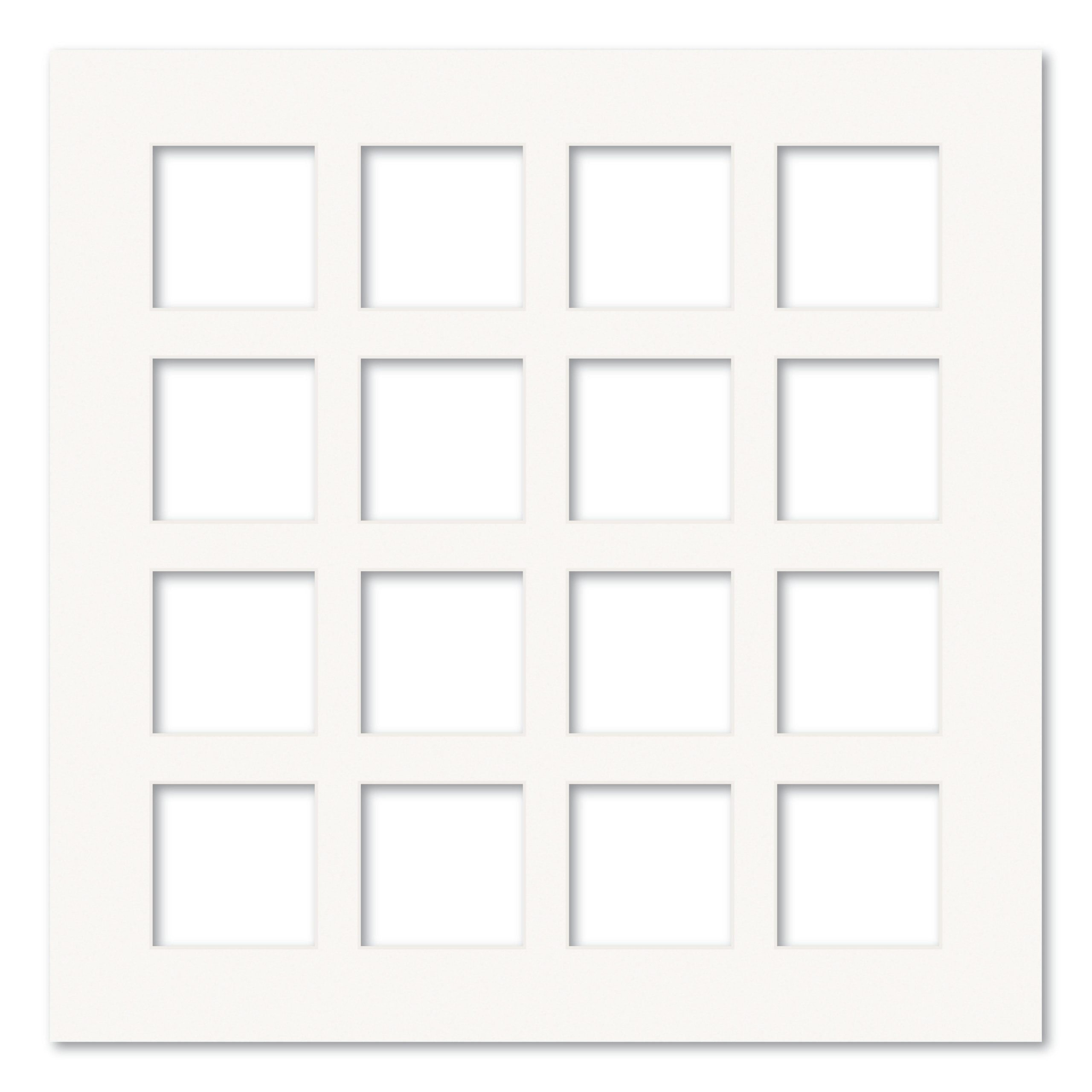 16 Window (4 x 4in) Square Collage Photo Mat Board - Image 2