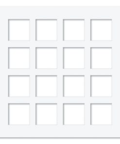 16 Window (4 x 4in) Square Collage Photo Mat Board