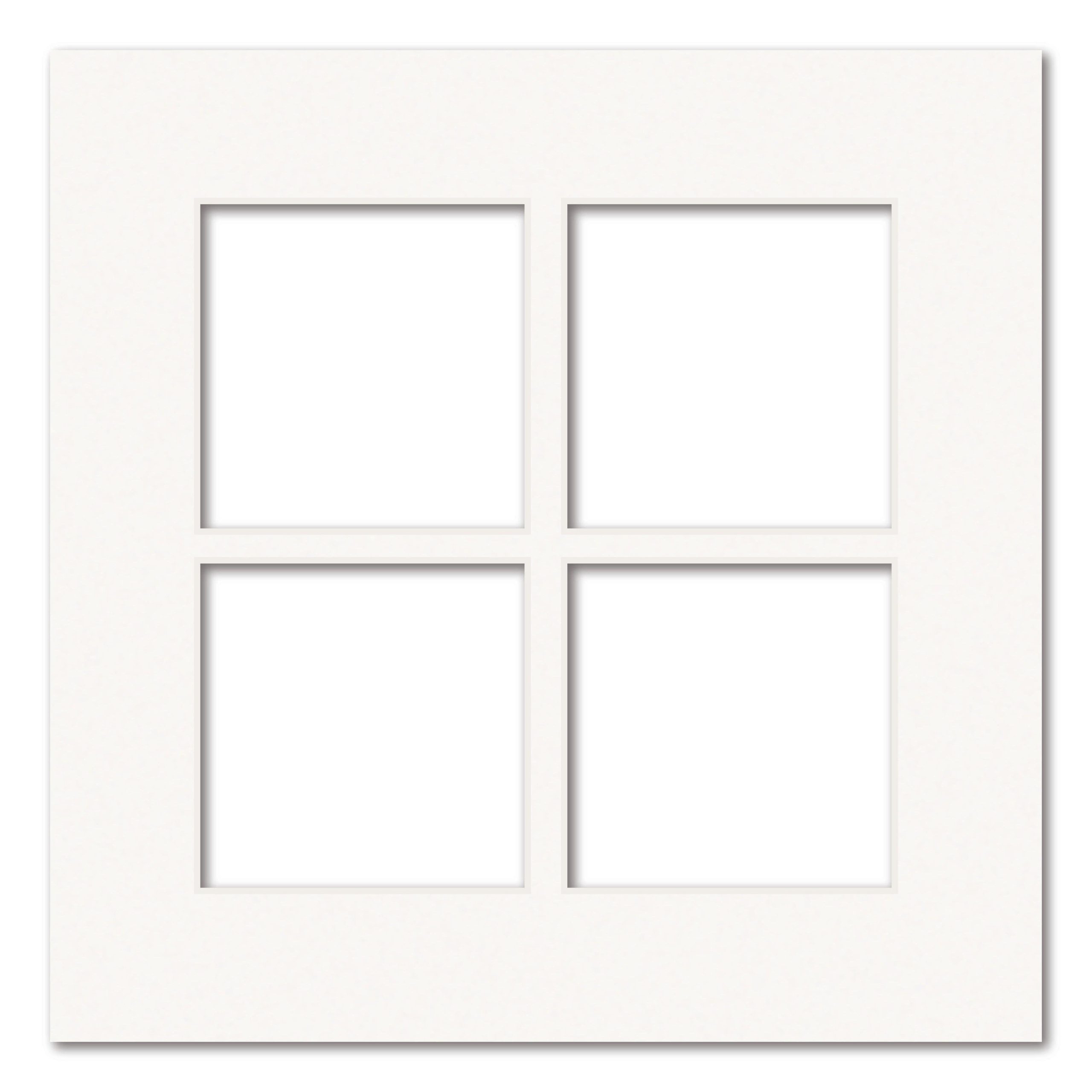 4 Window (4 x 4in) Square Collage Photo Mat Board - Image 2