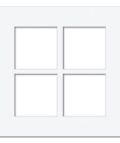 4 Window (4 x 4in) Square Collage Photo Mat Board