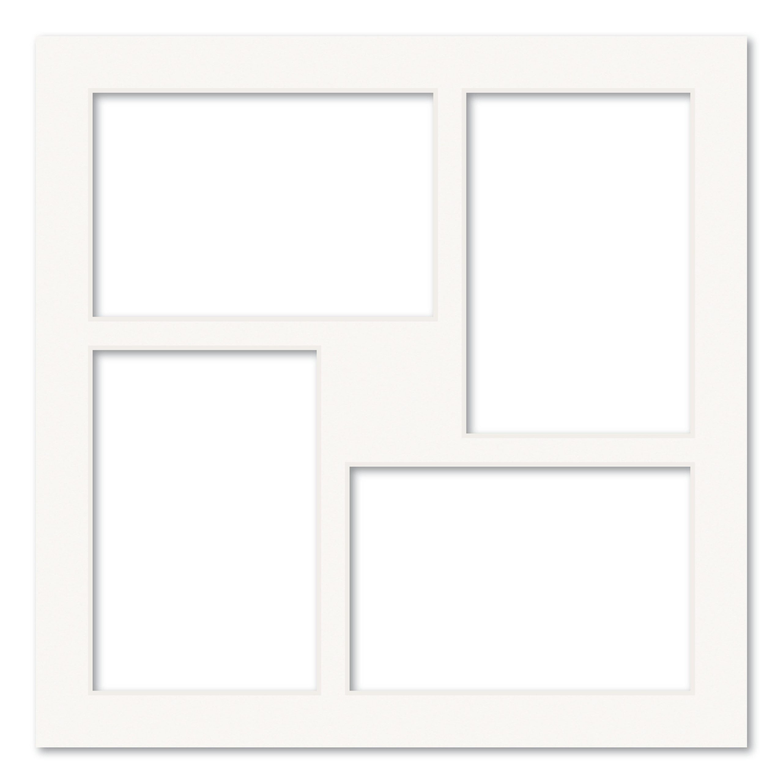 4 Window (4 x 6in) Square Collage Photo Mat Board - Image 2