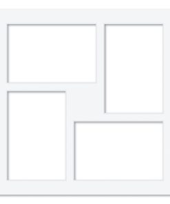 4 Window (4 x 6in) Square Collage Photo Mat Board