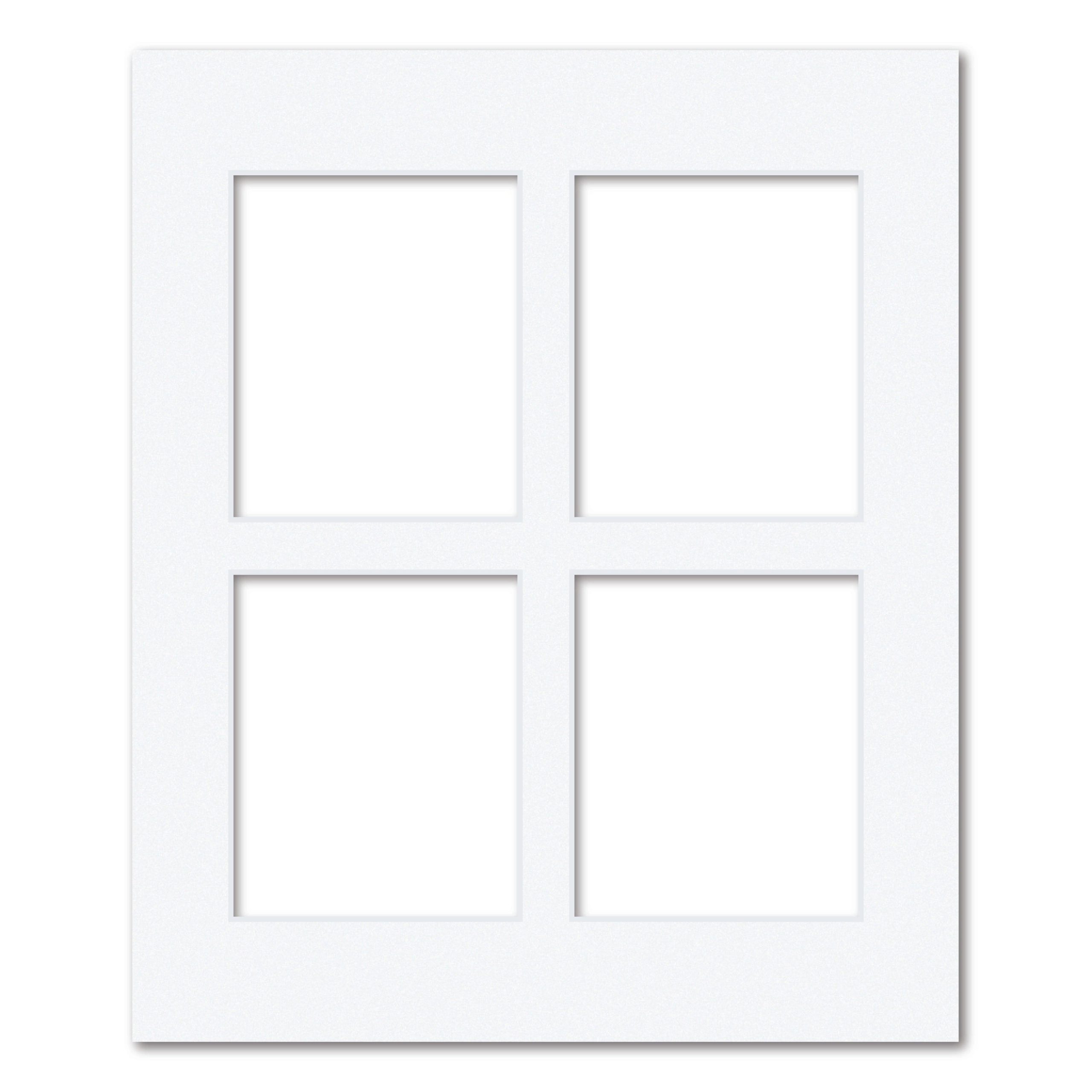 4 Window Polaroid Collage Photo Mat Board
