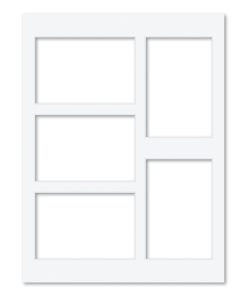 5 Window (4 x 6in) Collage Photo Mat Board