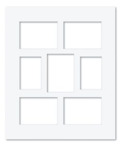 7 Window (4 x 6 & 5 x 7in) Collage Photo Mat Board
