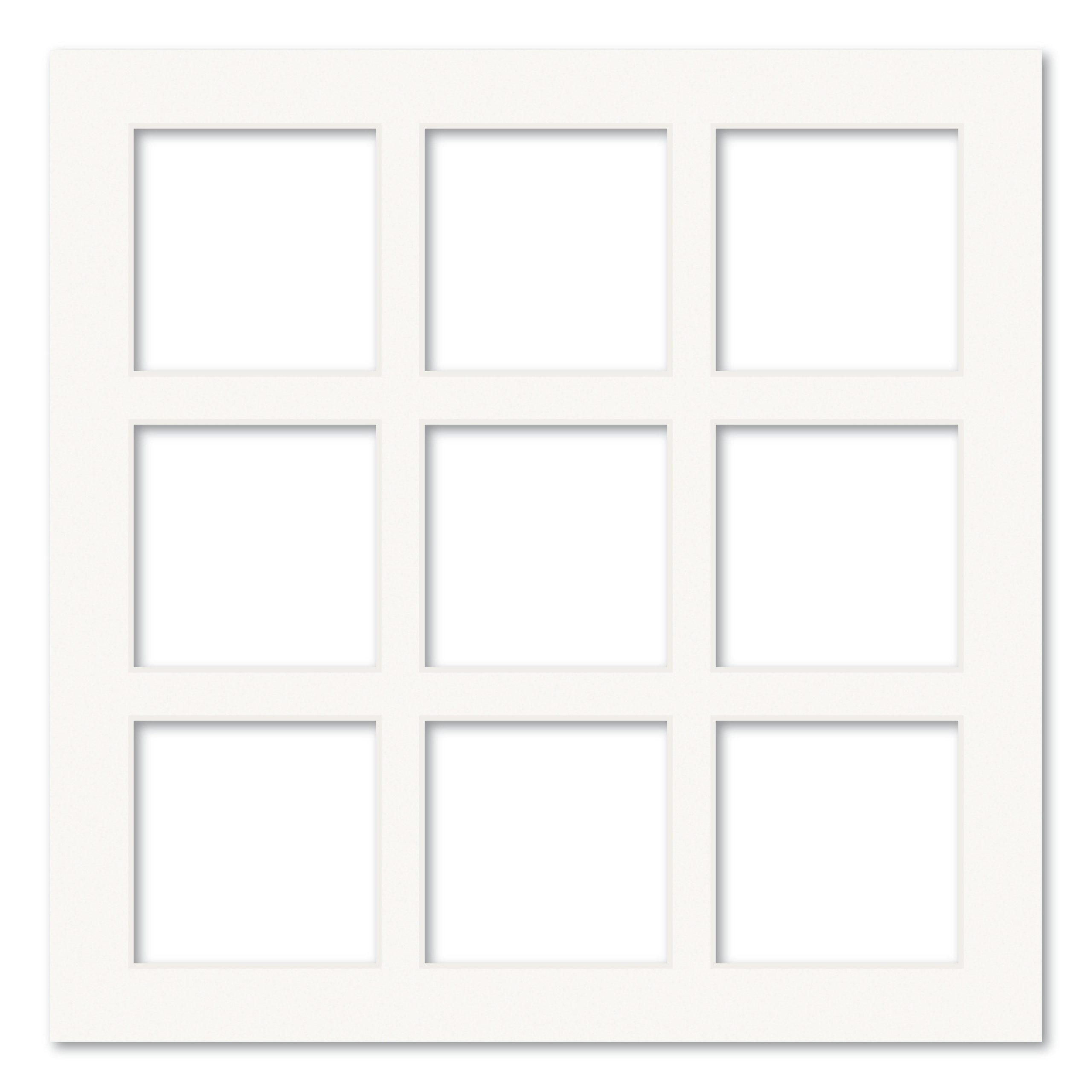 9 Window (3.5 x 3.5in) Square Collage Photo Mat Board - Image 2