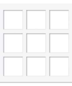 9 Window (3.5 x 3.5in) Square Collage Photo Mat Board