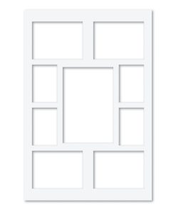 9 Window (4 x 6, 6 x 8 & 8 x 12in) Collage Photo Mat Board