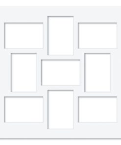 9 Window (4 x 6in) Square Collage Photo Mat Board
