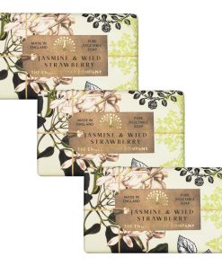 Anniversary Jasmine & Wild Strawberry Soap Bar Bundle Pack (3 x 190g) – The English Soap Company