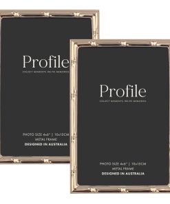 Bamboo Rose Gold Metal Frame Value Pack 4x6 (2 pack bundle)