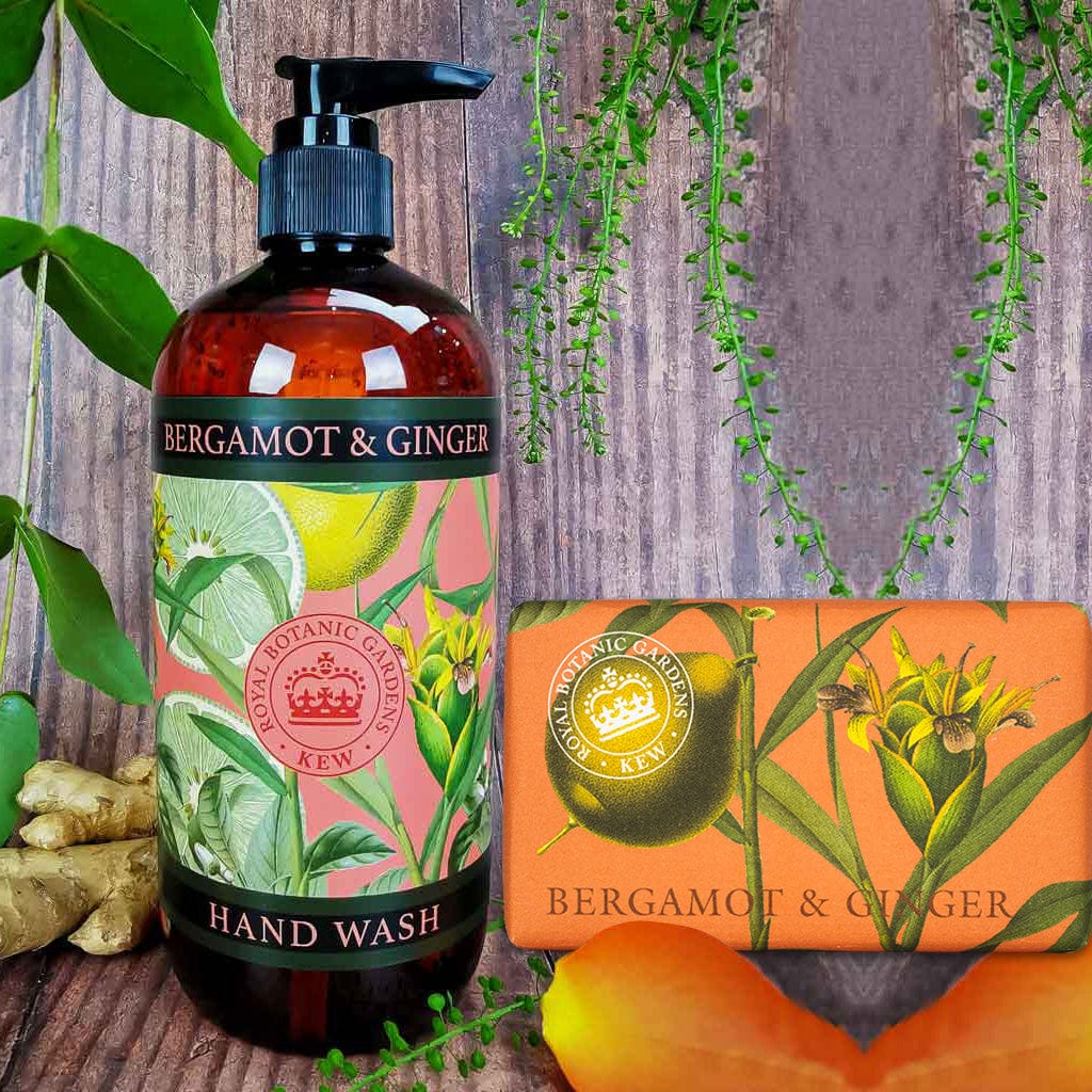 Bergamot & Ginger Hand Wash & Soap Bar Bundle - Royal Kew Gardens - Image 2