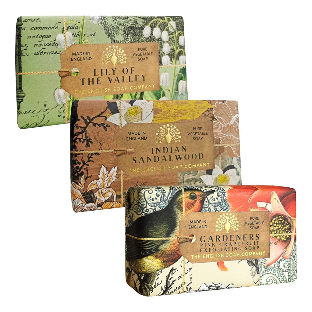 Cherished Trio Soap Bar Value Pack Bundle - The English Soap Company