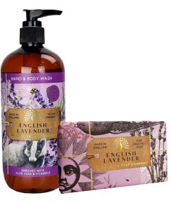 English Lavender Body Wash & Soap Bar Bundle - The English Soap Company