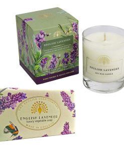 English Soap Company - English Lavender Soap Bar & Candle Bundle