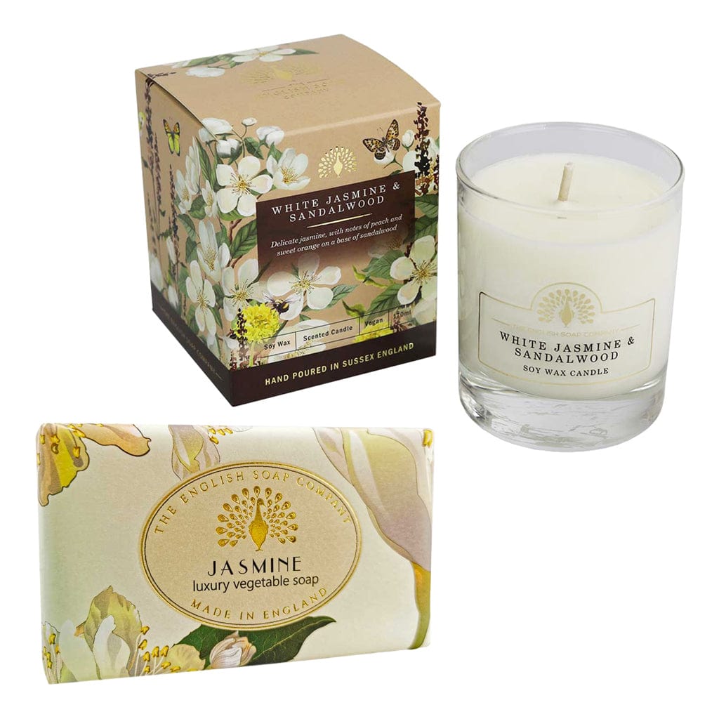 English Soap Company - Jasmine Soap Bar & Candle Bundle
