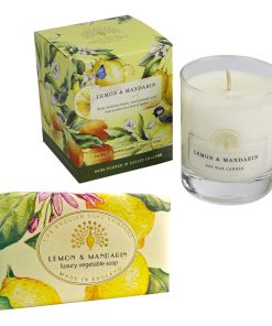 English Soap Company - Lemon & Mandarin Soap Bar & Candle Bundle