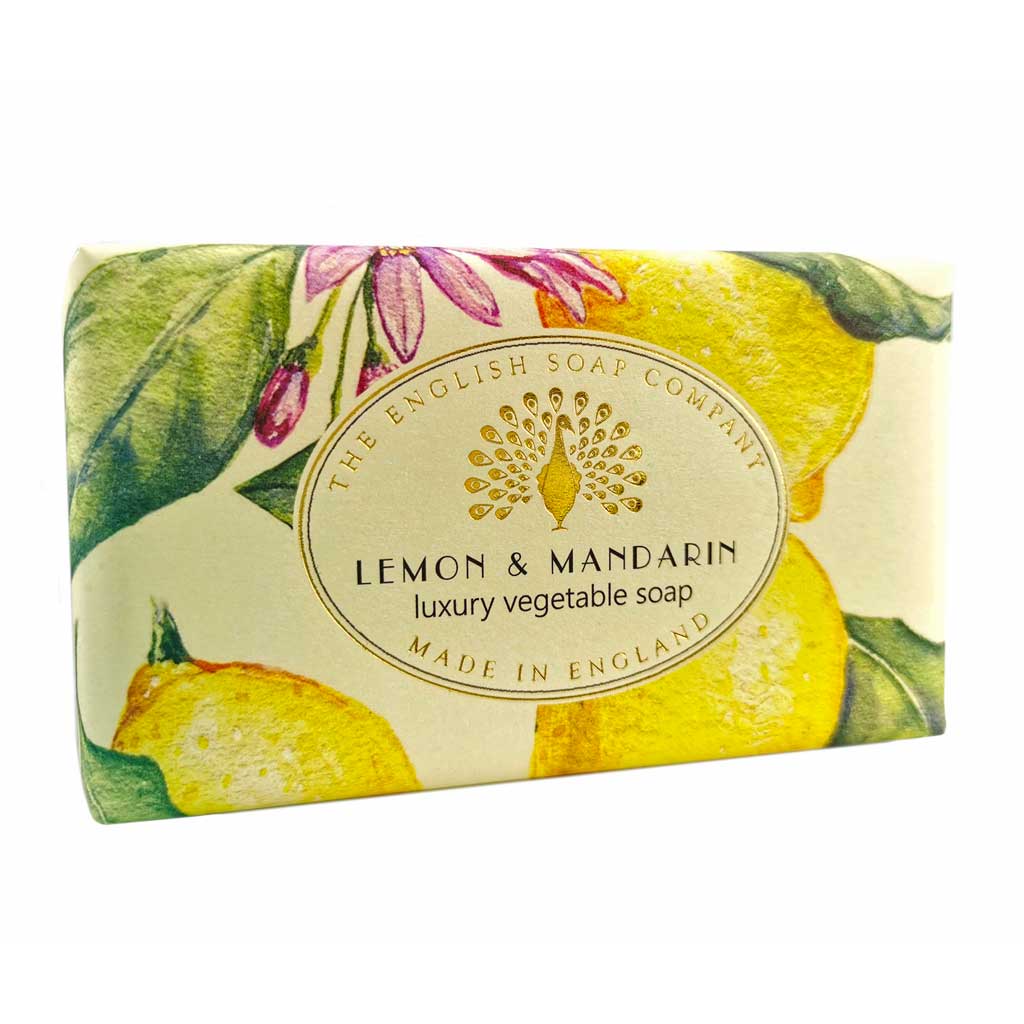 English Soap Company - Lemon & Mandarin Soap Bar & Candle Bundle - Image 3
