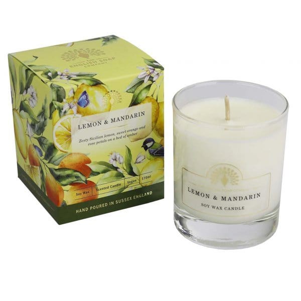 English Soap Company - Lemon & Mandarin Soap Bar & Candle Bundle - Image 5