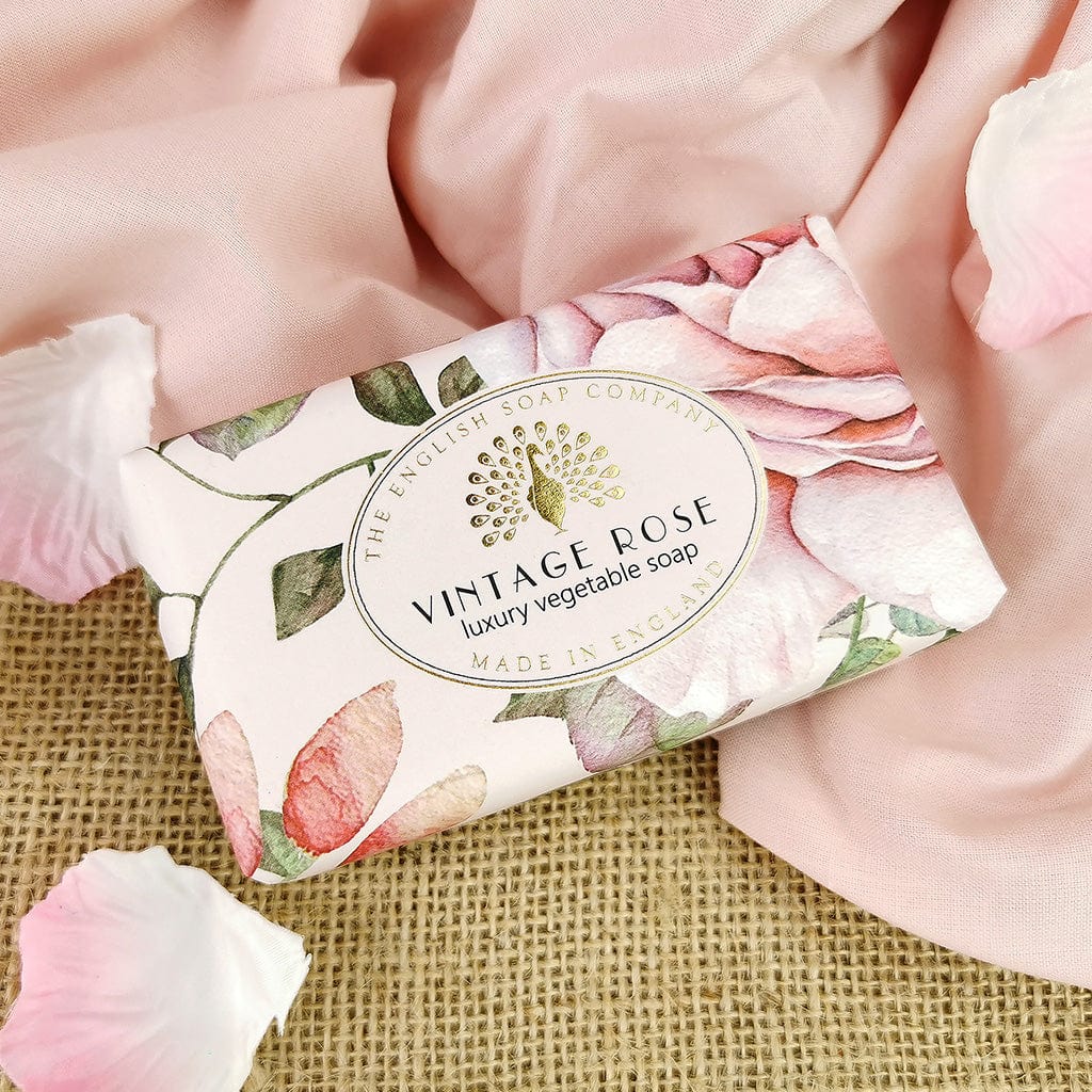 English Soap Company - Rose Soap Bar & Candle Bundle - Image 2