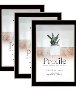 Eternal Black/Rose Gold Metal Frame Value Pack 4x6 (3 pack bundle)