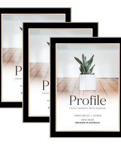 Eternal Black/Rose Gold Metal Frame Value Pack 5x7 (3 pack bundle)