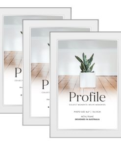 Eternal White Metal Frame Value Pack 4x6 (3 pack bundle)