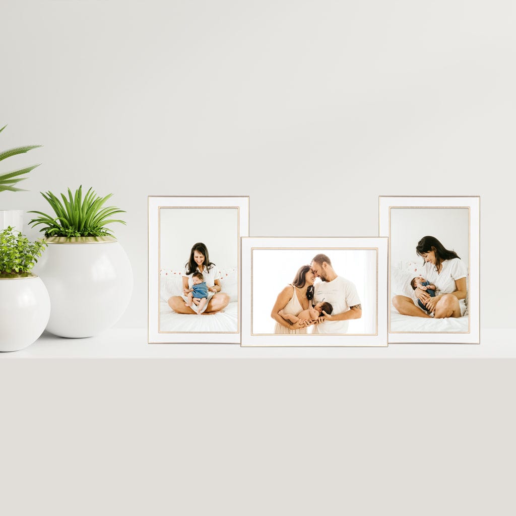 Eternal White/Rose Gold Metal Collage Three Photo Frame - Image 5