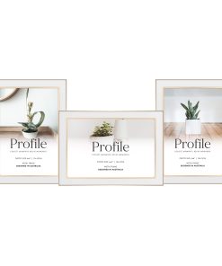 Eternal White/Rose Gold Metal Collage Three Photo Frame