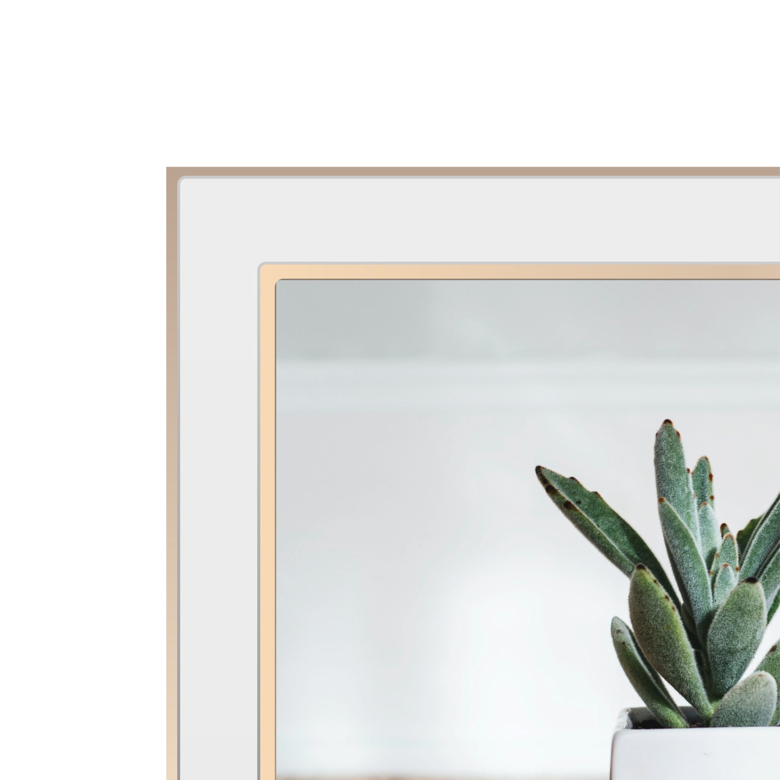 Eternal White/Rose Gold Metal Collage Three Photo Frame - Image 4