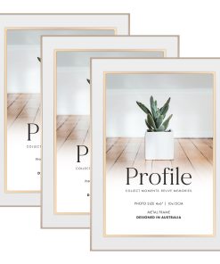 Eternal White/Rose Gold Metal Frame Value Pack 4x6 (3 pack bundle)