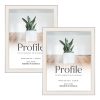 Eternal White/Rose Gold Metal Frame Value Pack 6x8 (2 pack bundle)