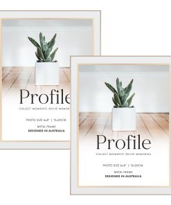 Eternal White/Rose Gold Metal Frame Value Pack 6x8 (2 pack bundle)