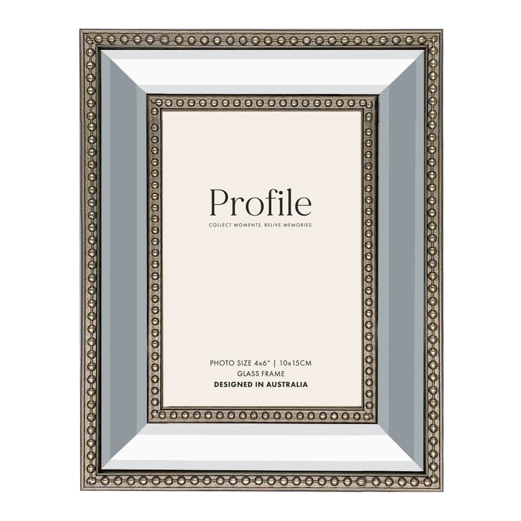 Etoile Champagne Beaded Mirror Photo Frame