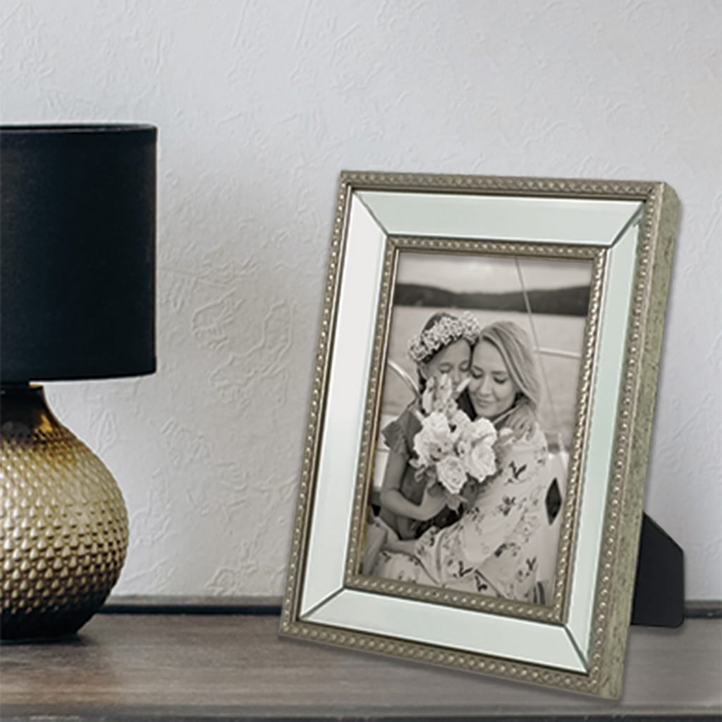 Etoile Champagne Beaded Mirror Photo Frame - Image 4