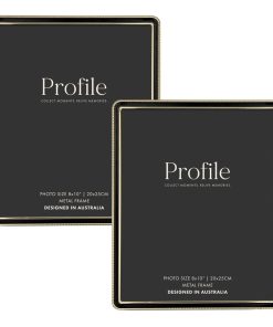Heirloom Black-Gold Beaded Metal Photo Frame Bundle – 8x10in (2 Pack)