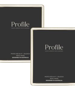Heirloom White-Gold Beaded Metal Photo Frame Bundle – 8x10in (2 Pack)