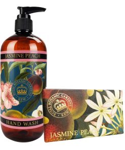 Jasmine & Peach Hand Wash & Soap Bar Bundle - Royal Kew Gardens