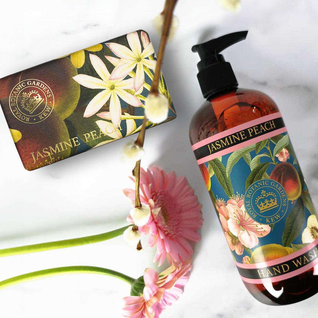Jasmine & Peach Hand Wash & Soap Bar Bundle - Royal Kew Gardens - Image 2