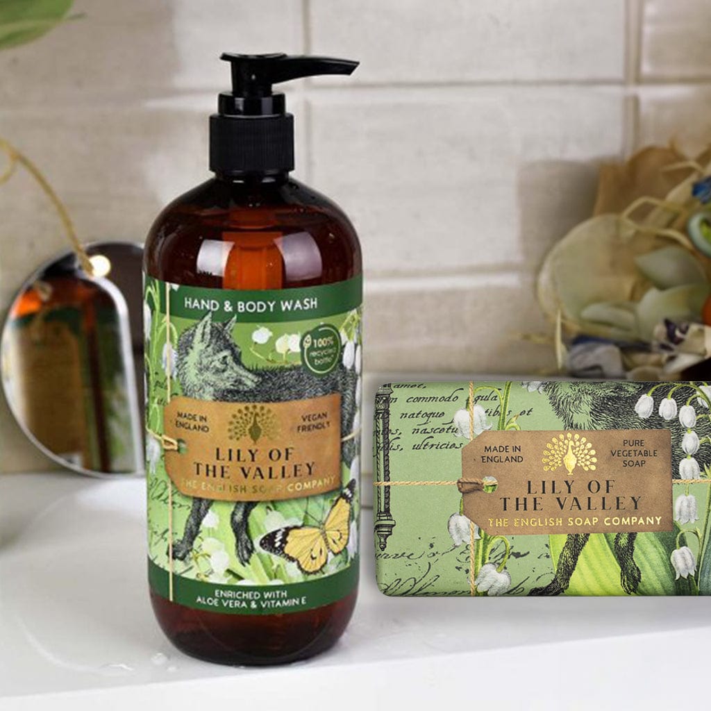 Lily of the Valley Body Wash & Soap Bar Bundle - The English Soap Company - Image 2