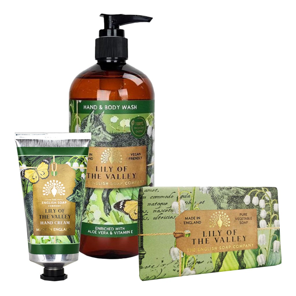 Lily of the Valley Hand Cream, Soap & Wash Bundle - The English Soap Company