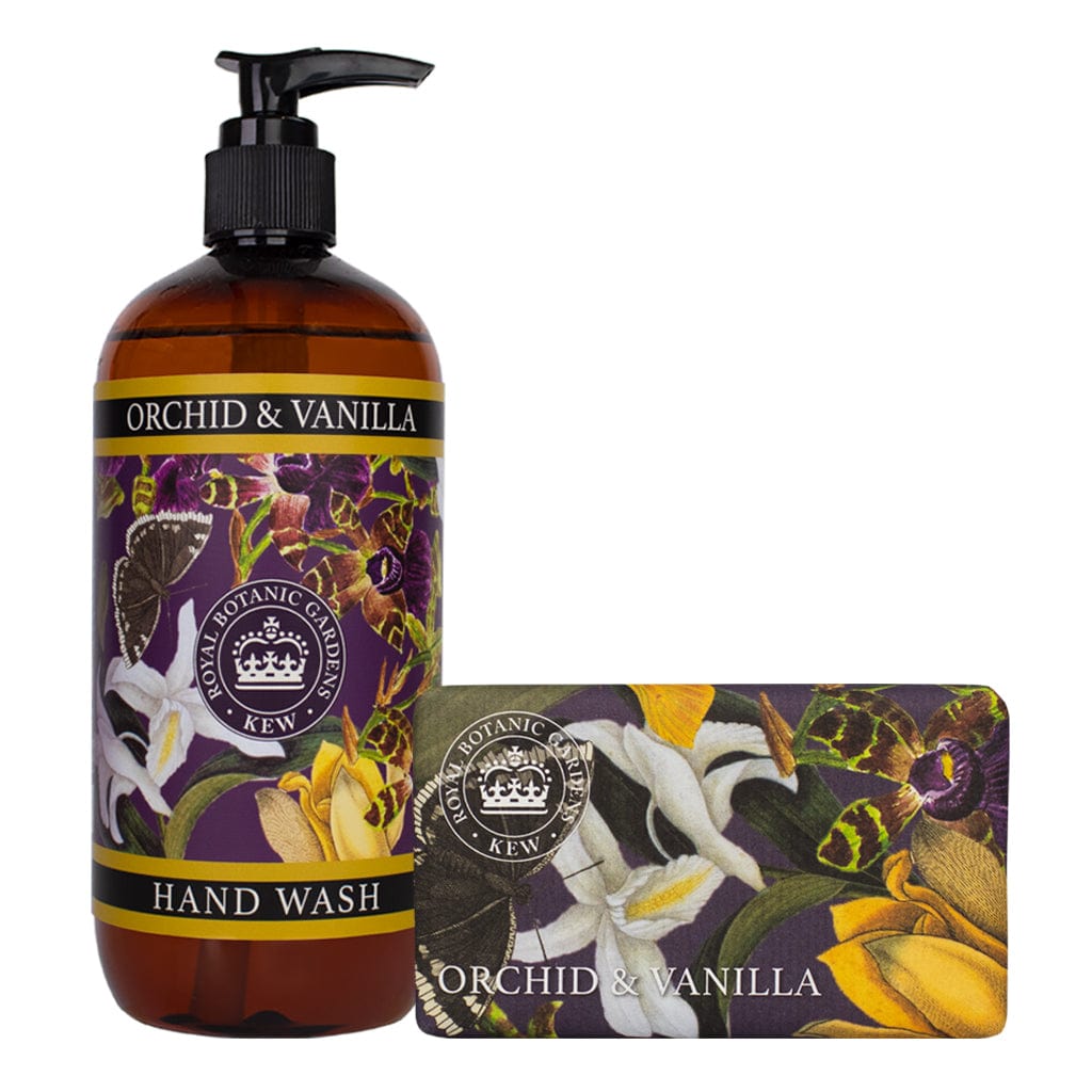 Orchid & Vanilla Hand Wash & Soap Bar Bundle - Royal Kew Gardens