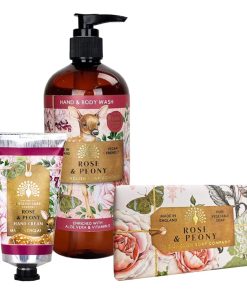 Rose & Peony Hand Cream, Soap & Wash Bundle - The English Soap Company