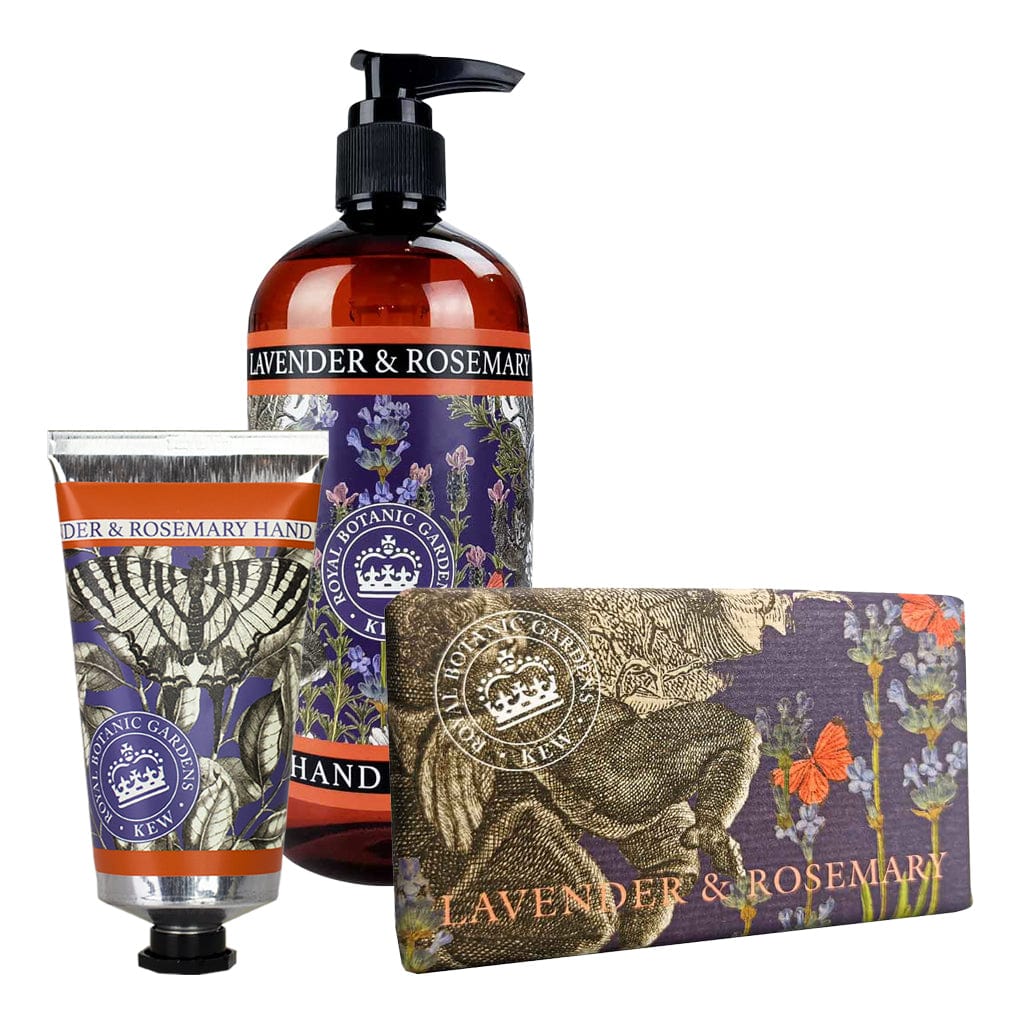 Rosemary & Lavender Hand Cream, Soap & Wash Bundle - Royal Kew Gardens