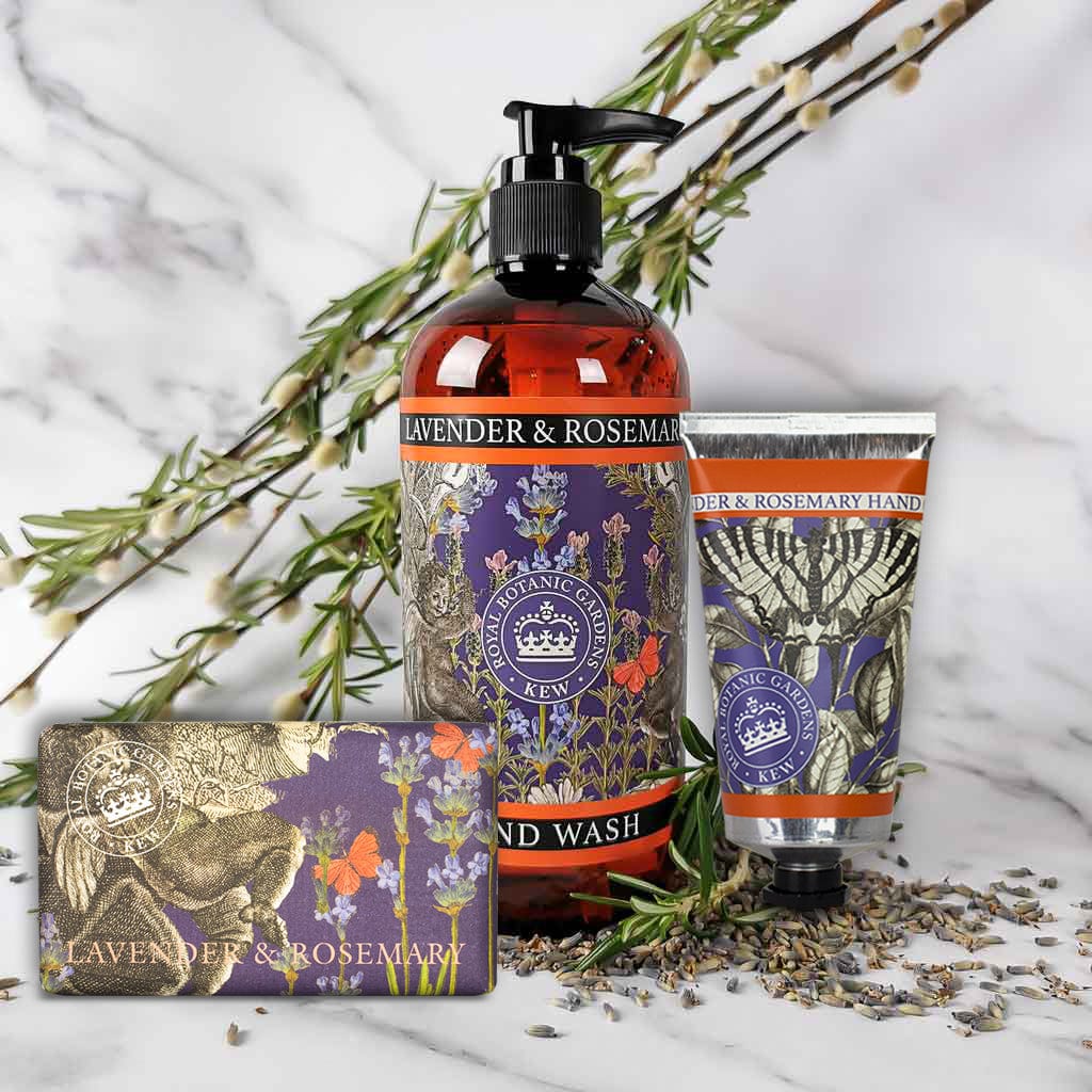 Rosemary & Lavender Hand Cream, Soap & Wash Bundle - Royal Kew Gardens - Image 2
