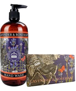 Rosemary & Lavender Hand Wash & Soap Bar Bundle - Royal Kew Gardens