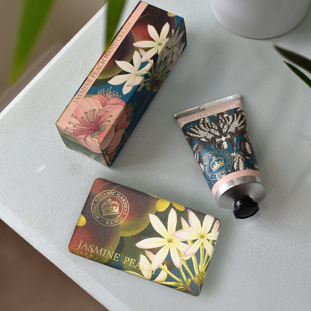 Jasmine & Peach Hand Cream & Soap Bundle - Royal Kew Gardens - Image 2